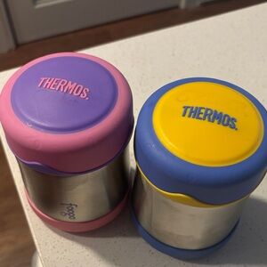 Thermos Dual Color Food Jars - Pink and Yellow